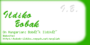 ildiko bobak business card